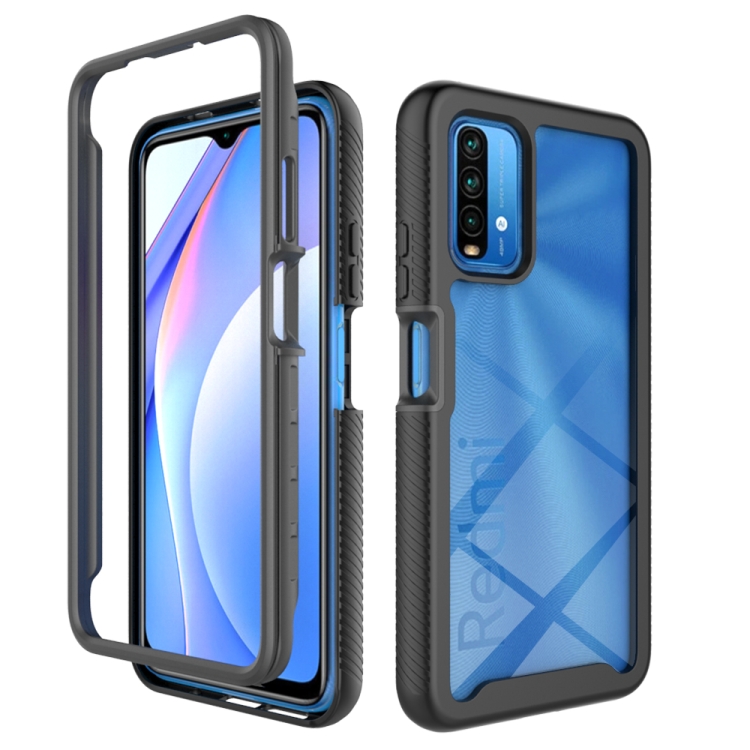 

For Xiaomi Poco M3 / Redmi 9T Starry Sky Solid Color Series Shockproof PC + TPU Protective Case(Black)