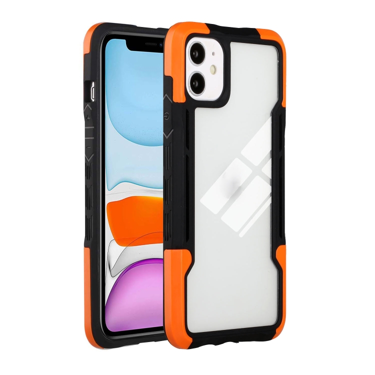 

TPU + PC + Acrylic 3 in 1 Shockproof Protective Case For iPhone 11(Orange)
