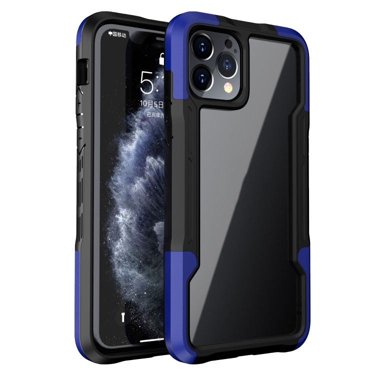 

TPU + PC + Acrylic 3 in 1 Shockproof Protective Case For iPhone 12 / 12 Pro(Blue)