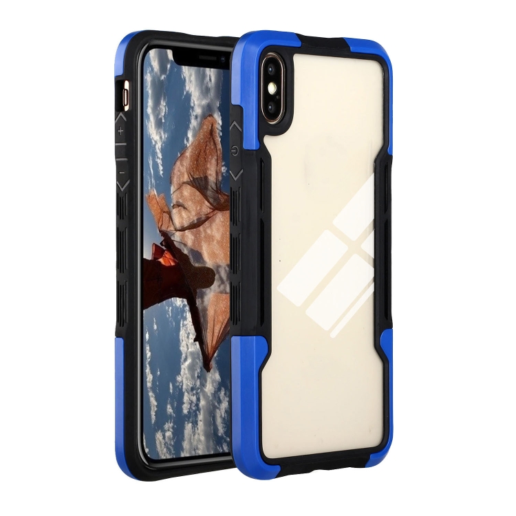 

TPU + PC + Acrylic 3 in 1 Shockproof Protective Case For iPhone XS / X(Blue)