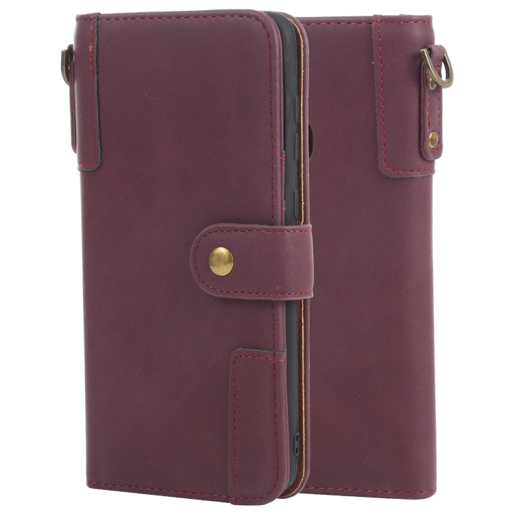 

For Samsung Galaxy A21s Cowhide Texture Horizontal Flip Leather Case with Holder & Card Slots & Wallet & Lanyard(Red)