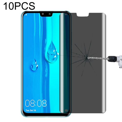 

For Huawei Enjoy 9 Plus 10 PCS 9H Surface Hardness 180 Degree Privacy Anti Glare Screen Protector