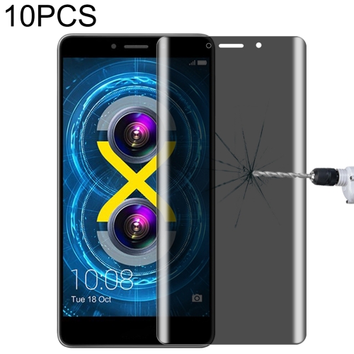 

For Huawei Honor 6X 10 PCS 9H Surface Hardness 180 Degree Privacy Anti Glare Screen Protector