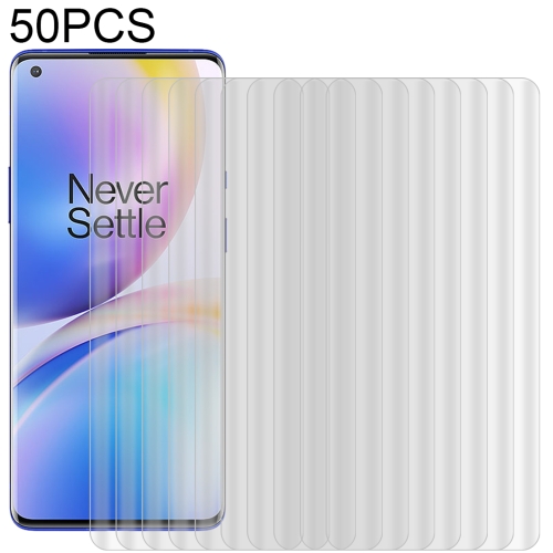 

For OnePlus 8 Pro 50 PCS 3D Curved Silk-screen PET Full Coverage Protective Film(Transparent)