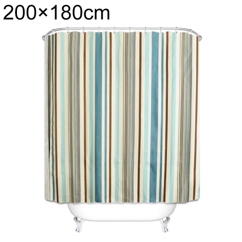 

Multicolour Vertical Texture Thick Waterproof Polyester Fabric Shower Curtains, Size:200x180cm