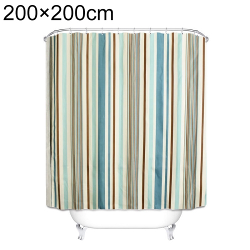 

Multicolour Vertical Texture Thick Waterproof Polyester Fabric Shower Curtains, Size:200x200cm
