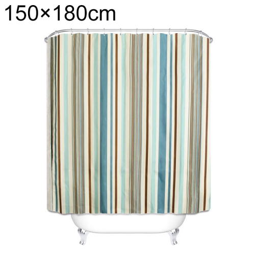 

Multicolour Vertical Texture Thick Waterproof Polyester Fabric Shower Curtains, Size:150x180cm