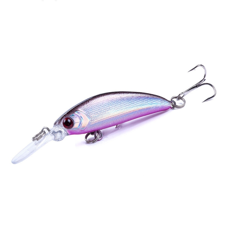 

HENGJIA 10 PCS Long Throw Bionic Cocked Mouth Fake Bait Fishing Three-jaw Treble Hooks(6#)