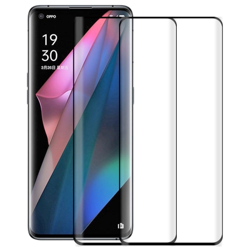 

For OPPO Find X3 / X3 Pro 2 PCS 3D Curved Silk-screen PET Full Coverage Protective Film(Black)