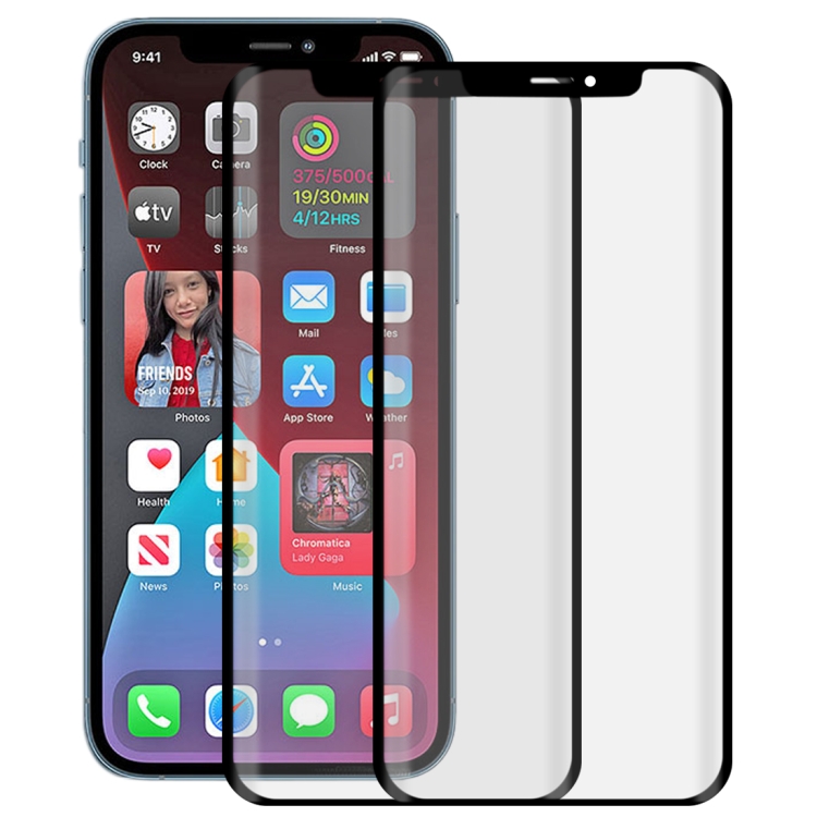

2 PCS 3D Curved Silk-screen PET Full Coverage Protective Film For iPhone 12 Pro Max(Black)