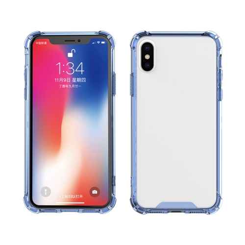 

Shockproof TPU Frame + Acrylic Back Panel Protective Case For iPhone XR(Blue)