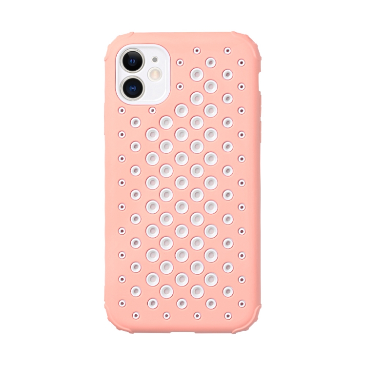 

Candy Color Mesh Heat Dissipation TPU Protective Case For iPhone 12 mini(Pink)