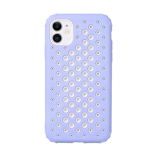 

Candy Color Mesh Heat Dissipation TPU Protective Case For iPhone 12(Purple)