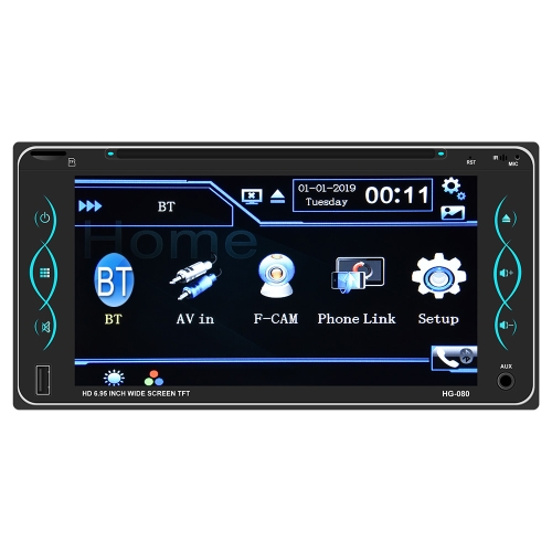 

Q3414 6.95 inch Touch Capacitive Screen Car MP5 Player Support FM / Bluetooth with Remote Controler for Toyota Corolla, Style:Standard + 8LEDs Light Camera