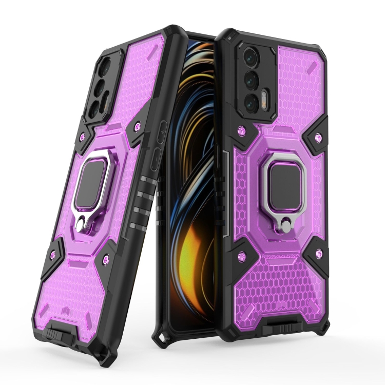 

For OPPO Realme GT 5G Space PC+TPU Ring Holder Protective Case(Purple)