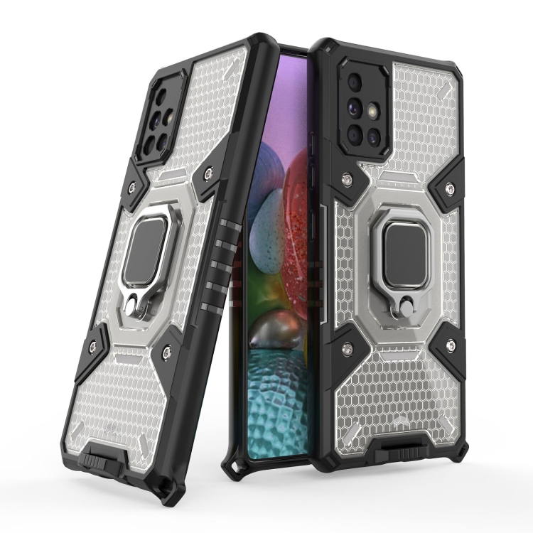 

For Samsung Galaxy A71 5G Space PC+TPU Ring Holder Protective Case(Silver)