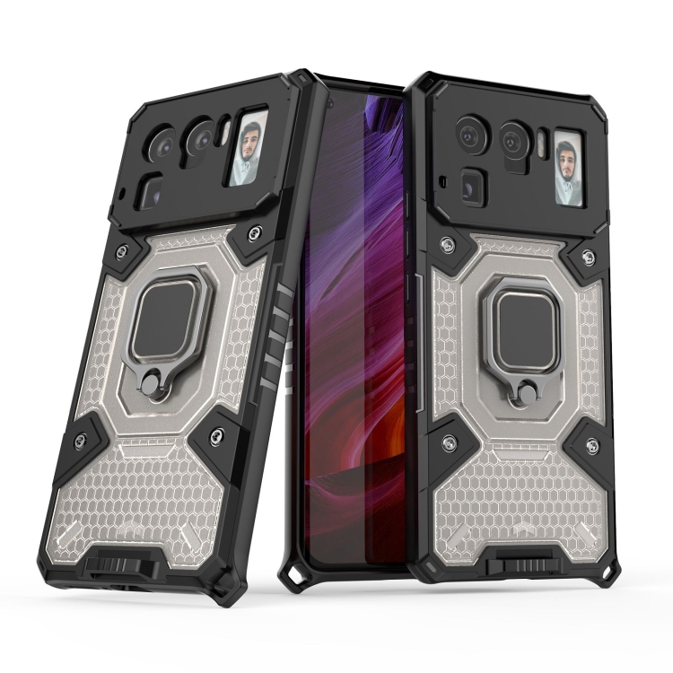 

For Xiaomi Mi 11 Ultra Space PC+TPU Ring Holder Protective Case(Silver)