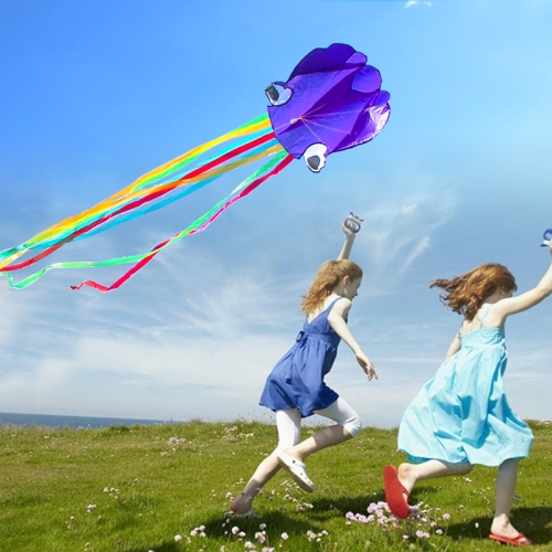 

4m Soft Octopus Kite Outdoor Sports Flying Toy for Children(Purple)