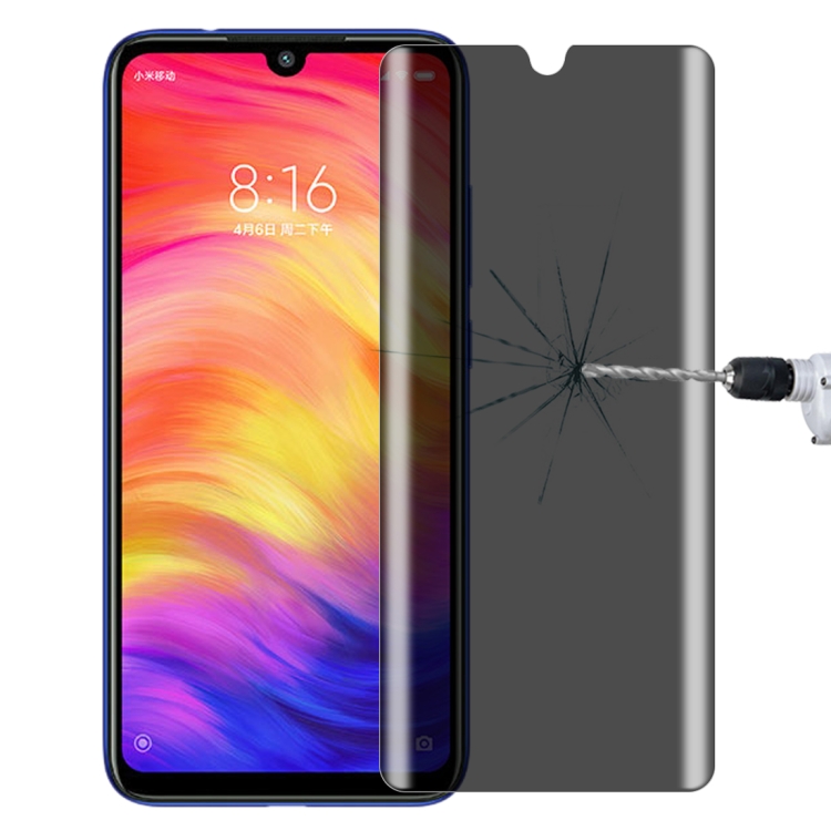 

For Xiaomi Redmi Note 7 9H Surface Hardness 180 Degree Privacy Anti Glare Screen Protector