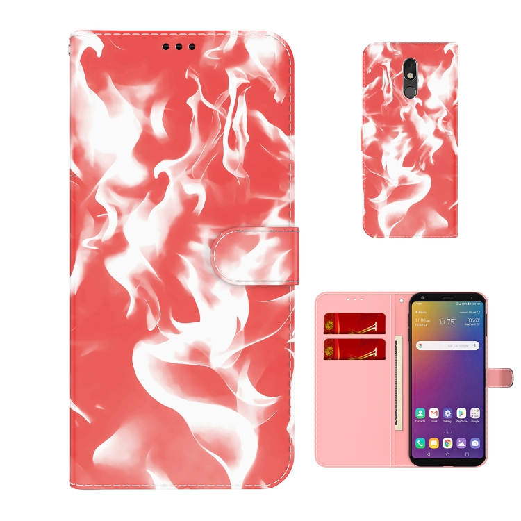 

For LG Stylo 5 Cloud Fog Pattern Horizontal Flip Leather Case with Holder & Card Slot & Wallet(Red)