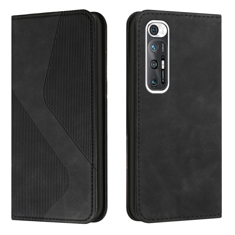 

For Xiaomi Mi 10S Skin Feel Magnetic S-type Solid Color Horizontal Flip Leather Case with Holder & Card Slot & Wallet(Black)