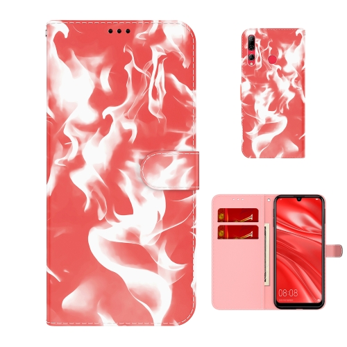 

For Huawei Enjoy 9s Cloud Fog Pattern Horizontal Flip Leather Case with Holder & Card Slot & Wallet(Red)