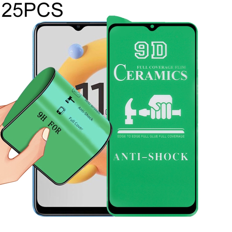 

For OPPO Realme C11 (2021) 25 PCS 9D Full Screen Full Glue Ceramic Film