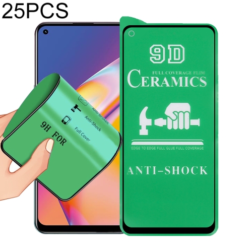 

For OPPO Reno5 Lite 25 PCS 9D Full Screen Full Glue Ceramic Film