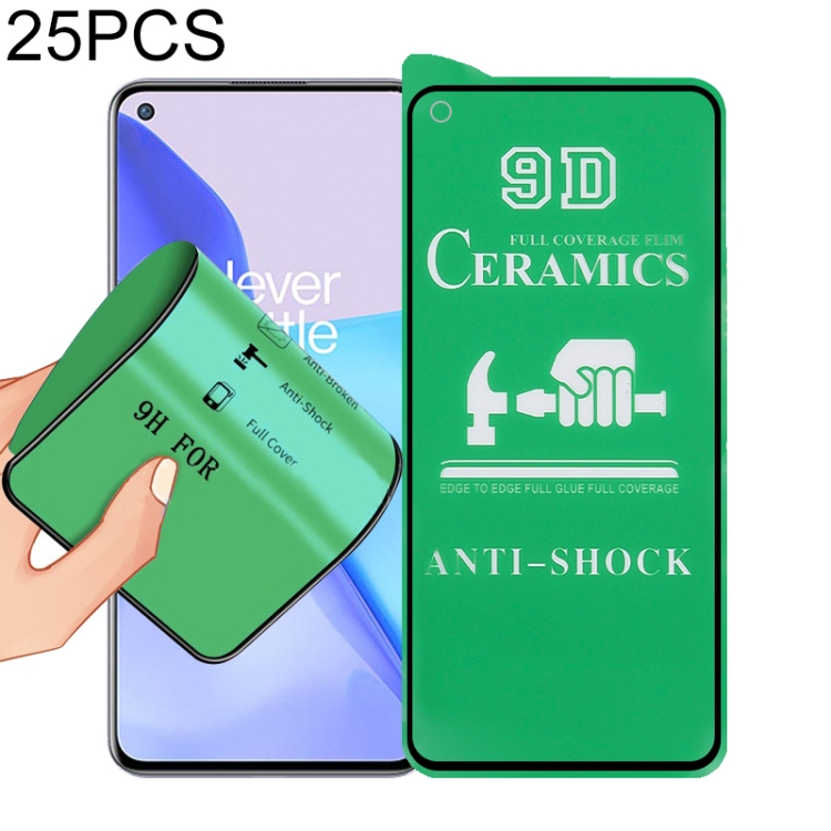 

For OnePlus 9 25 PCS 9D Full Screen Full Glue Ceramic Film