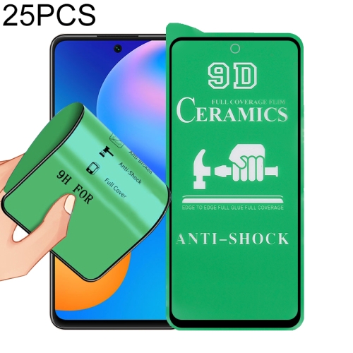 

For Huawei P smart 2021 25 PCS 9D Full Screen Full Glue Ceramic Film