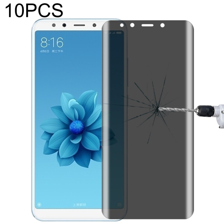 

For Xiaomi 6X 10 PCS 9H Surface Hardness 180 Degree Privacy Anti Glare Screen Protector