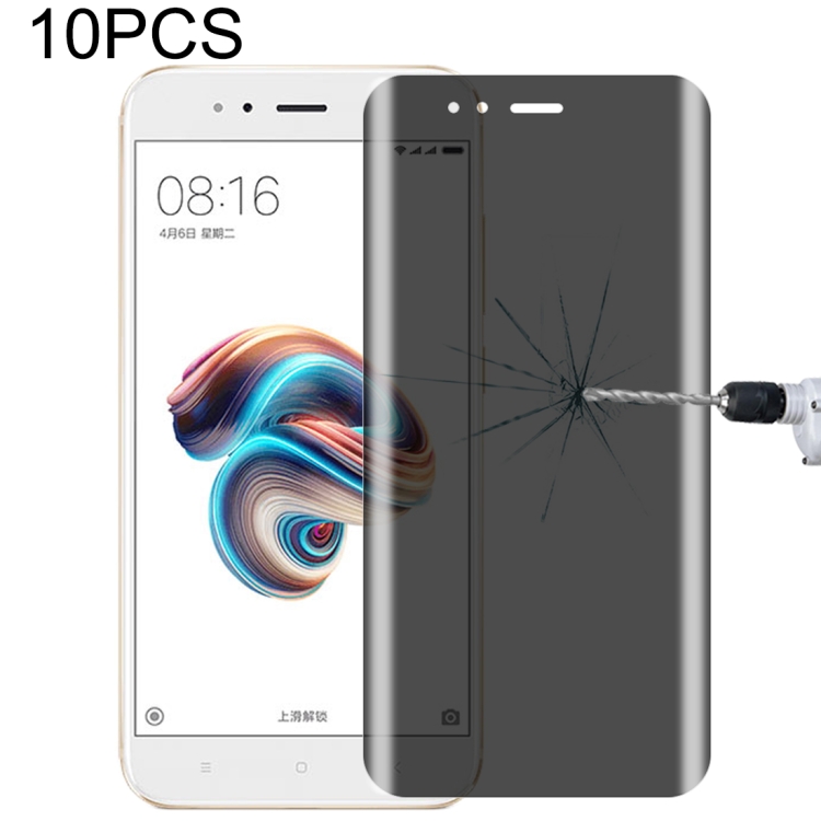

For Xiaomi 5X 10 PCS 9H Surface Hardness 180 Degree Privacy Anti Glare Screen Protector