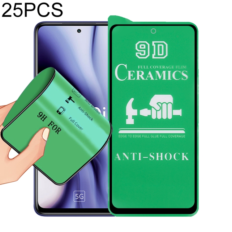 

For Xiaomi Mi 10i 25 PCS 9D Full Screen Full Glue Ceramic Film
