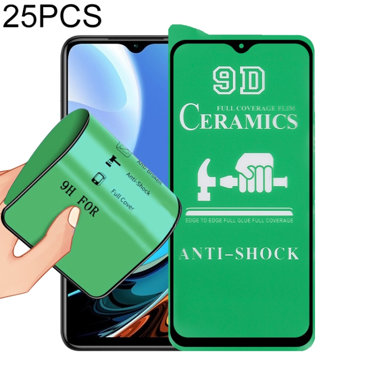 

For Xiaomi Redmi 9 Power 25 PCS 9D Full Screen Full Glue Ceramic Film