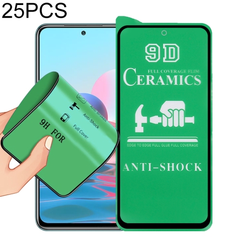 

For Xiaomi Redmi Note 10 4G 25 PCS 9D Full Screen Full Glue Ceramic Film