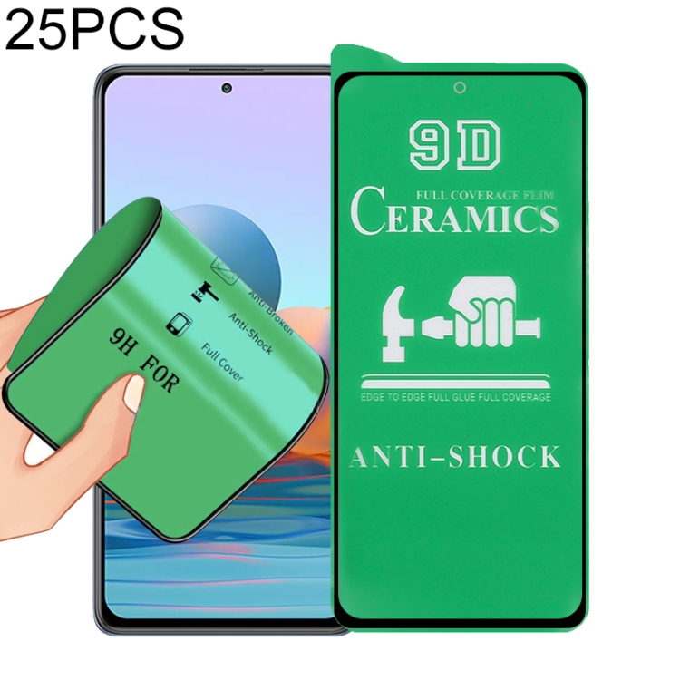 

For Xiaomi Redmi Note 10 Pro Max 25 PCS 9D Full Screen Full Glue Ceramic Film