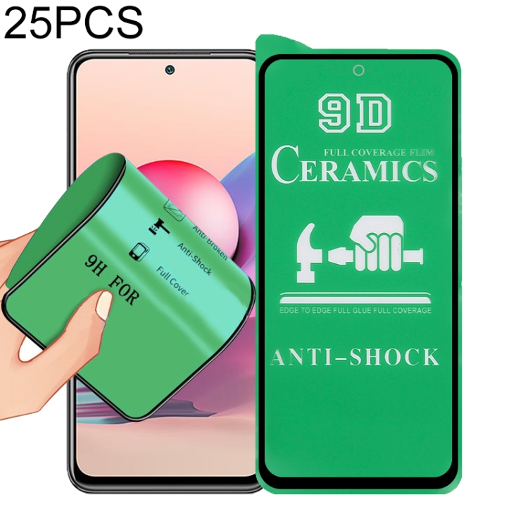 

For Xiaomi Redmi Note 10S 25 PCS 9D Full Screen Full Glue Ceramic Film