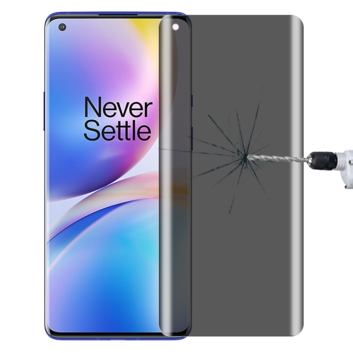 

For OnePlus 8 Pro 0.3mm 9H Surface Hardness 3D Curved Surface Privacy Glass Film
