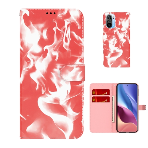 

For Xiaomi Redmi K40 / K40 Pro / Poco F3 Cloud Fog Pattern Horizontal Flip Leather Case with Holder & Card Slot & Wallet(Red)