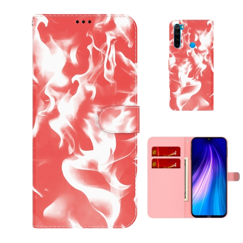 

For Xiaomi Redmi Note 8 Cloud Fog Pattern Horizontal Flip Leather Case with Holder & Card Slot & Wallet(Red)