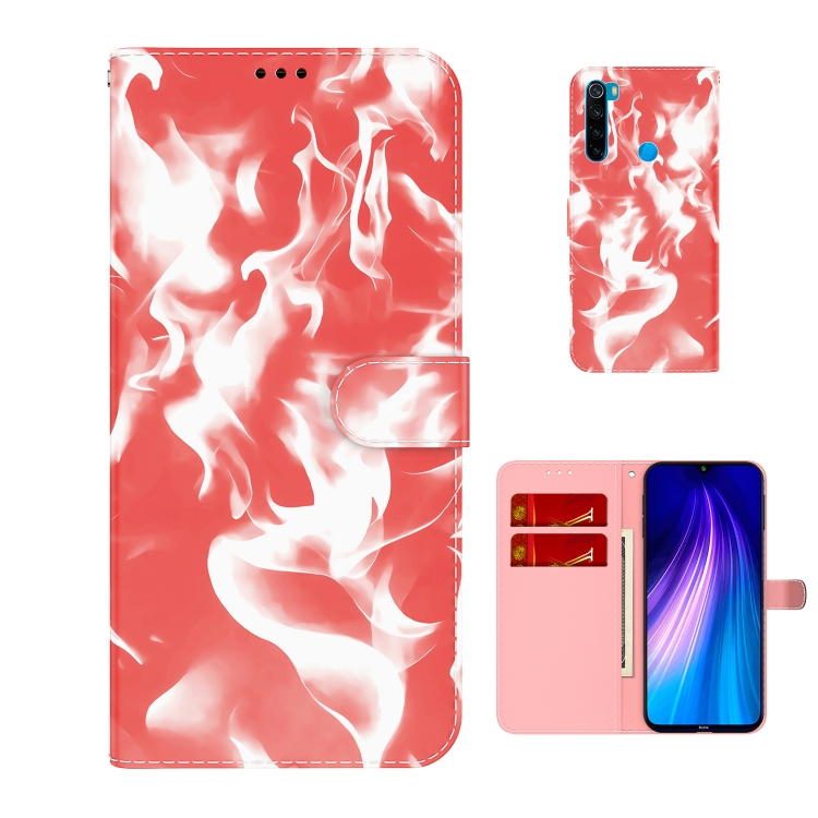

For Xiaomi Redmi Note 8T Cloud Fog Pattern Horizontal Flip Leather Case with Holder & Card Slot & Wallet(Red)