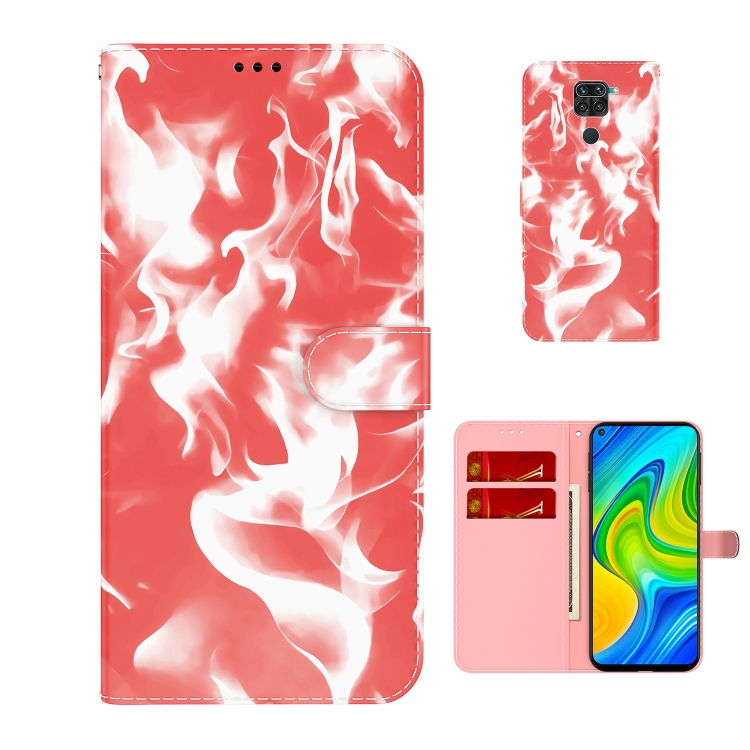 

For Xiaomi Redmi Note 9 / 10X 4G Cloud Fog Pattern Horizontal Flip Leather Case with Holder & Card Slot & Wallet(Red)