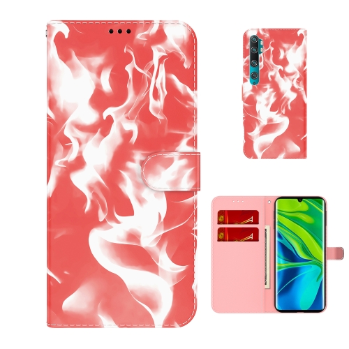 

For Xiaomi Mi CC9 Pro/Note 10/Note 10 Pro Cloud Fog Pattern Horizontal Flip Leather Case with Holder & Card Slot & Wallet(Red)