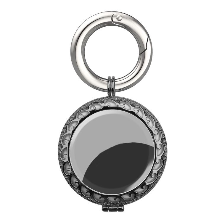 

Copper Jewelry Style Shockproof Protective Cover Case with Keychain Hook Loop For AirTag(Black)
