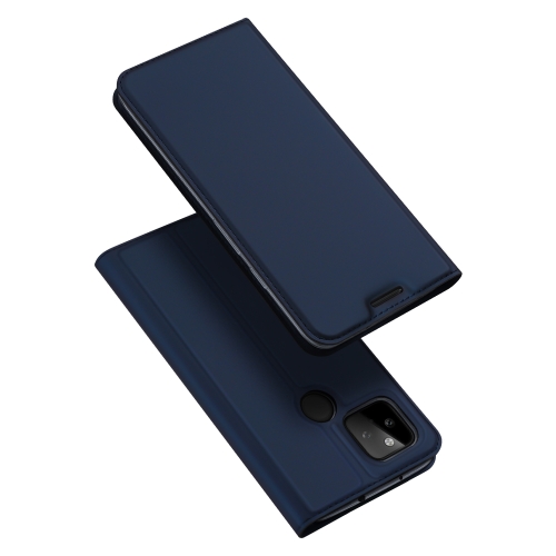 

For Google Pixel 5a 5G DUX DUCIS Skin Pro Series Horizontal Flip PU + TPU Leather Case with Holder & Card Slots(Blue)