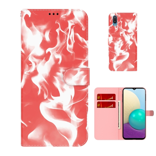 

For Samsung Galaxy A02 / M02 Cloud Fog Pattern Horizontal Flip Leather Case with Holder & Card Slot & Wallet(Red)