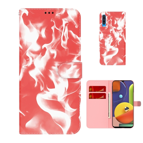 

For Samsung Galaxy A50 / A30s / A50s Cloud Fog Pattern Horizontal Flip Leather Case with Holder & Card Slot & Wallet(Red)