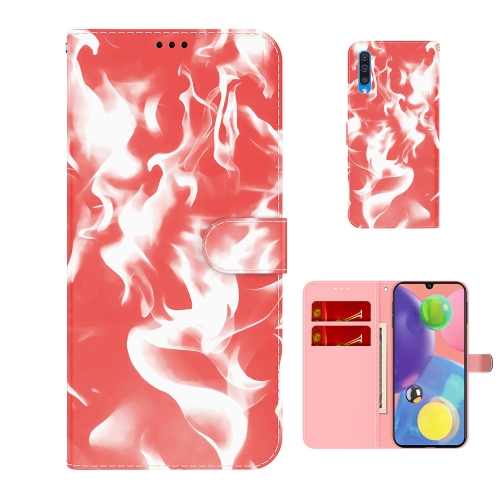 

For Samsung Galaxy A70 / A70s Cloud Fog Pattern Horizontal Flip Leather Case with Holder & Card Slot & Wallet(Red)