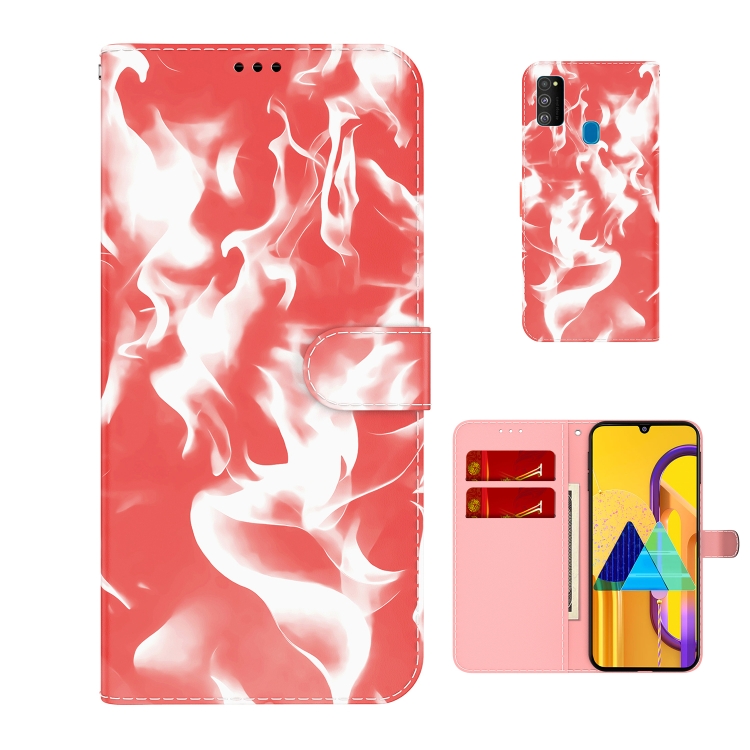 

For Samsung Galaxy M30s / M20s Cloud Fog Pattern Horizontal Flip Leather Case with Holder & Card Slot & Wallet(Red)