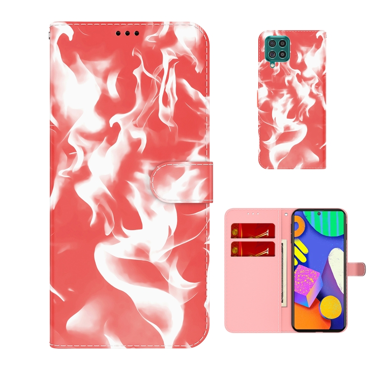 

For Samsung Galaxy M62 / F62 Cloud Fog Pattern Horizontal Flip Leather Case with Holder & Card Slot & Wallet(Red)